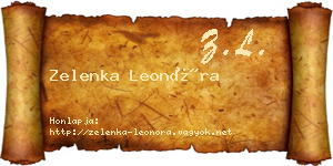 Zelenka Leonóra névjegykártya